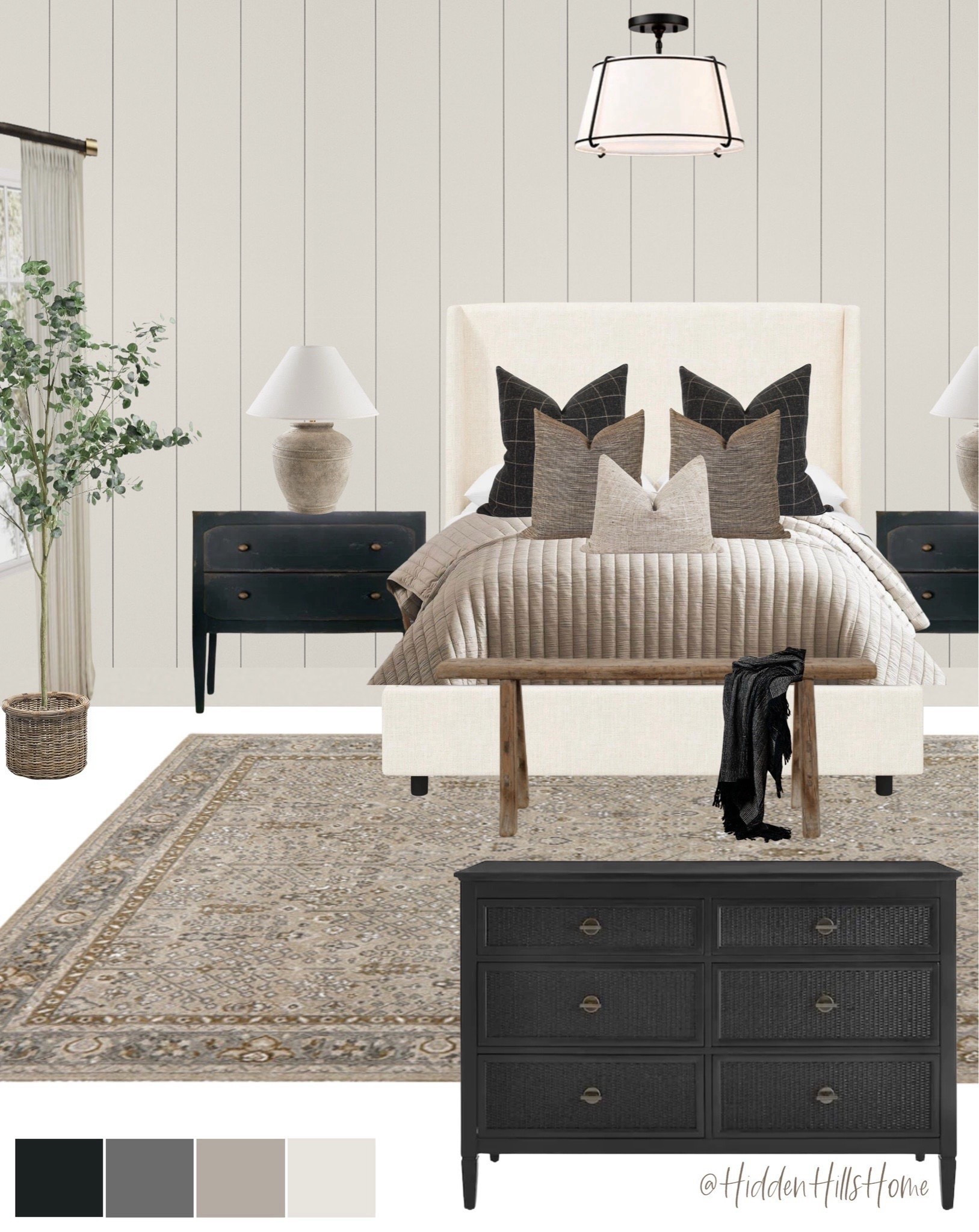 Bedroom decor, bedroom mood board, home decor ideas, master bedroom design, Tilly bed on sale, cozy bedroom, nightstands, rug #bedroom

#LTKHome #LTKSaleAlert