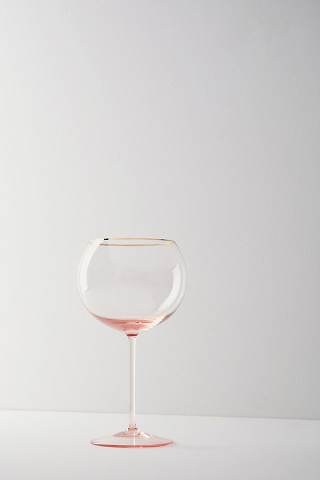 Gilded Rim Red Wine Glass | Anthropologie (US)
