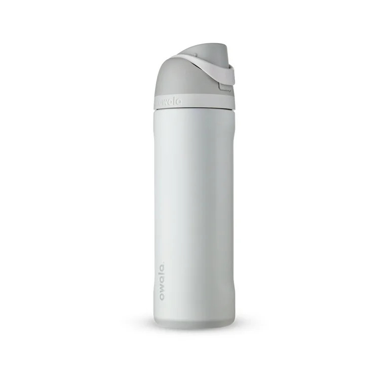 Owala FreeSip Stainless Steel Water Bottle, 24oz, Shy Marshmallow White | Walmart (US)