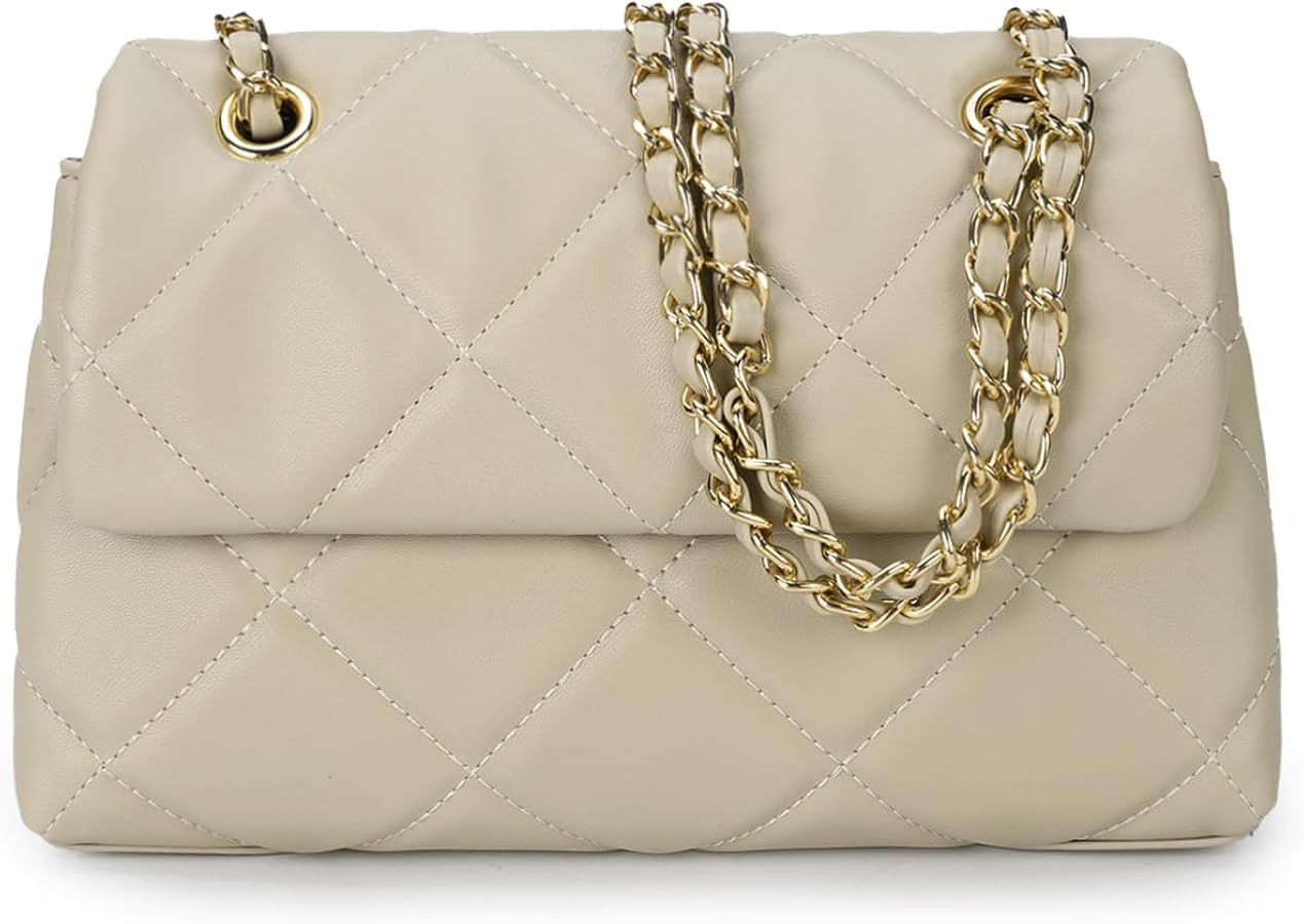 Gladdon Quilted Crossbody Purses for Women Small Ladies Shoulder Bags with Chain Trendy Clutch Pu... | Amazon (US)