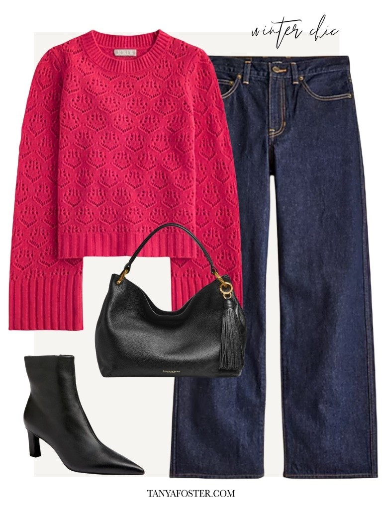Gorgeous raspberry sweater for winter! 

#LTKootd #LTKSeasonal