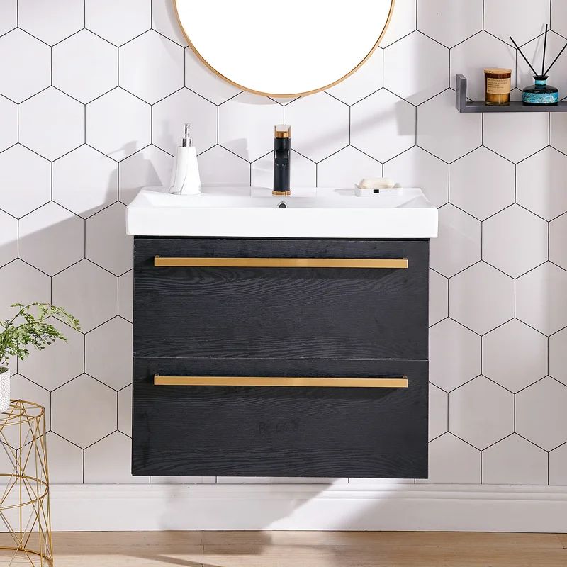 Granbury 29.92'' Single Bathroom Vanity with Manufactured Wood Top | Wayfair North America