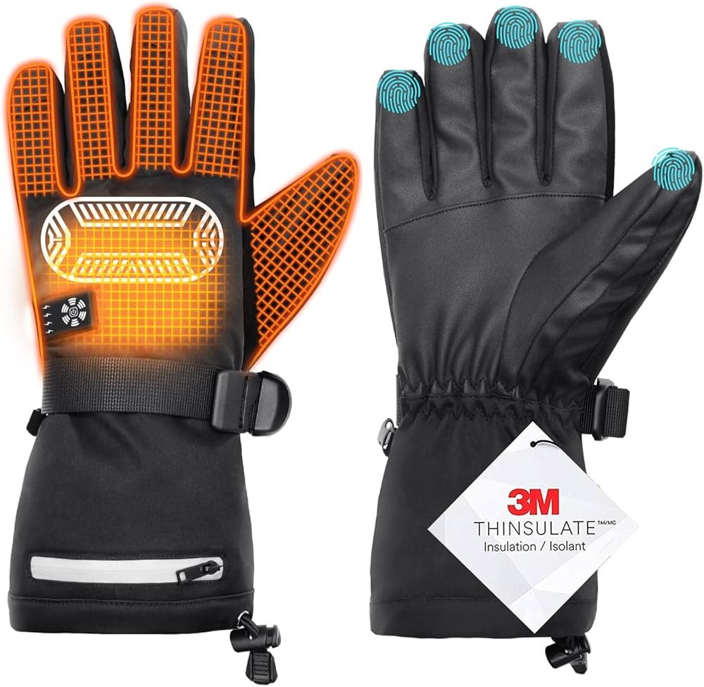 Karcore Heated Gloves for Women Men, 7.4V 3000mAh Rechargeable Battery Electric Heated Gloves Mot... | Amazon (US)