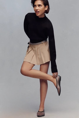 Lola Cruz Sequin Mesh Ballet Flats | Anthropologie (US)