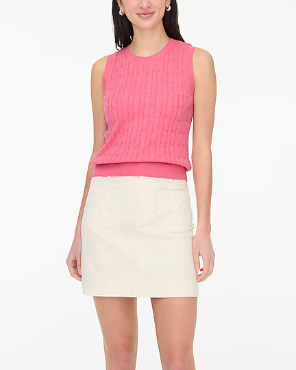 Cotton cable sweater shell | J.Crew Factory