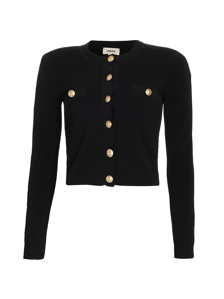 Women's Toulouse Crop Cardigan - Black - Size XXS | Saks Fifth Avenue