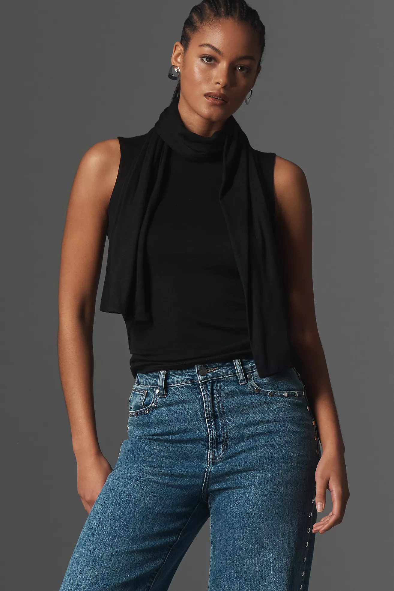 Lamarque Jimena Mock-Neck Scarf Tank Top | Anthropologie (US)