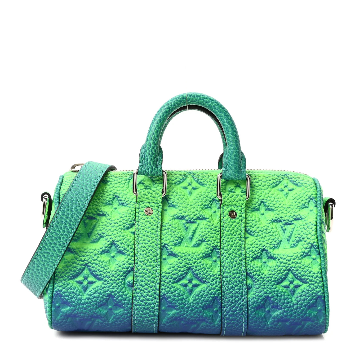 Taurillon Illusion Keepall XS Bleu Vert | FASHIONPHILE (US)