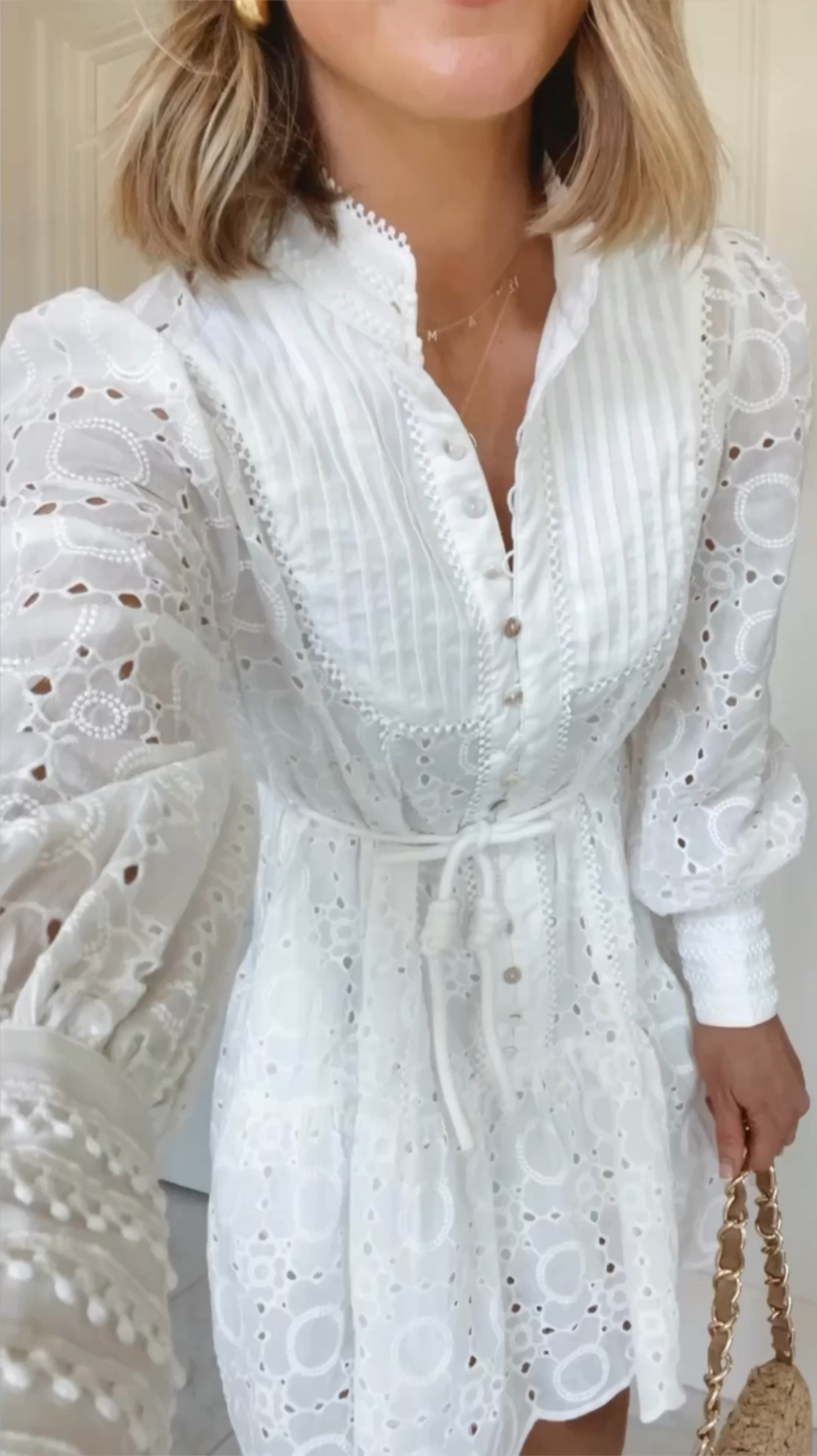 Amazon fashion find under $100. This dress looks like a Zimmermann dress. I'm 5'7 for reference and fits tts -wearing size small