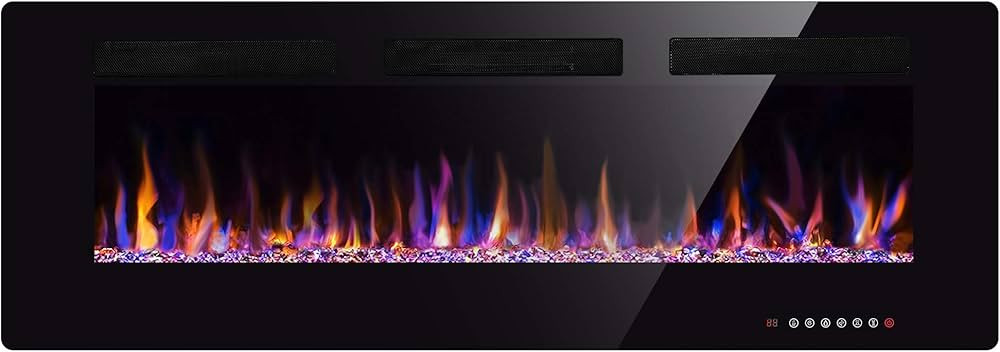 50" Electric Fireplace in-Wall Recessed and Wall Mounted 1500W Fireplace Heater and Linear Firepl... | Amazon (US)