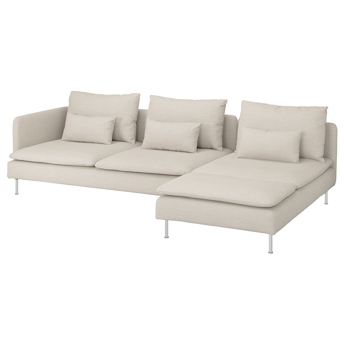 SÖDERHAMN 4er-Sofa, Mit Récamiere + offenes Ende/Gunnared beige - IKEA Deutschland | IKEA (DE)