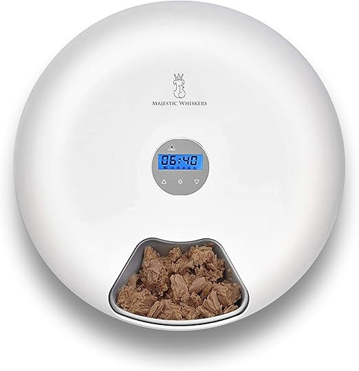 Automatic Cat Feeder - 6-Meal Wet and Dry Food Programmable Auto Dispenser with Digital Timer - S... | Amazon (US)