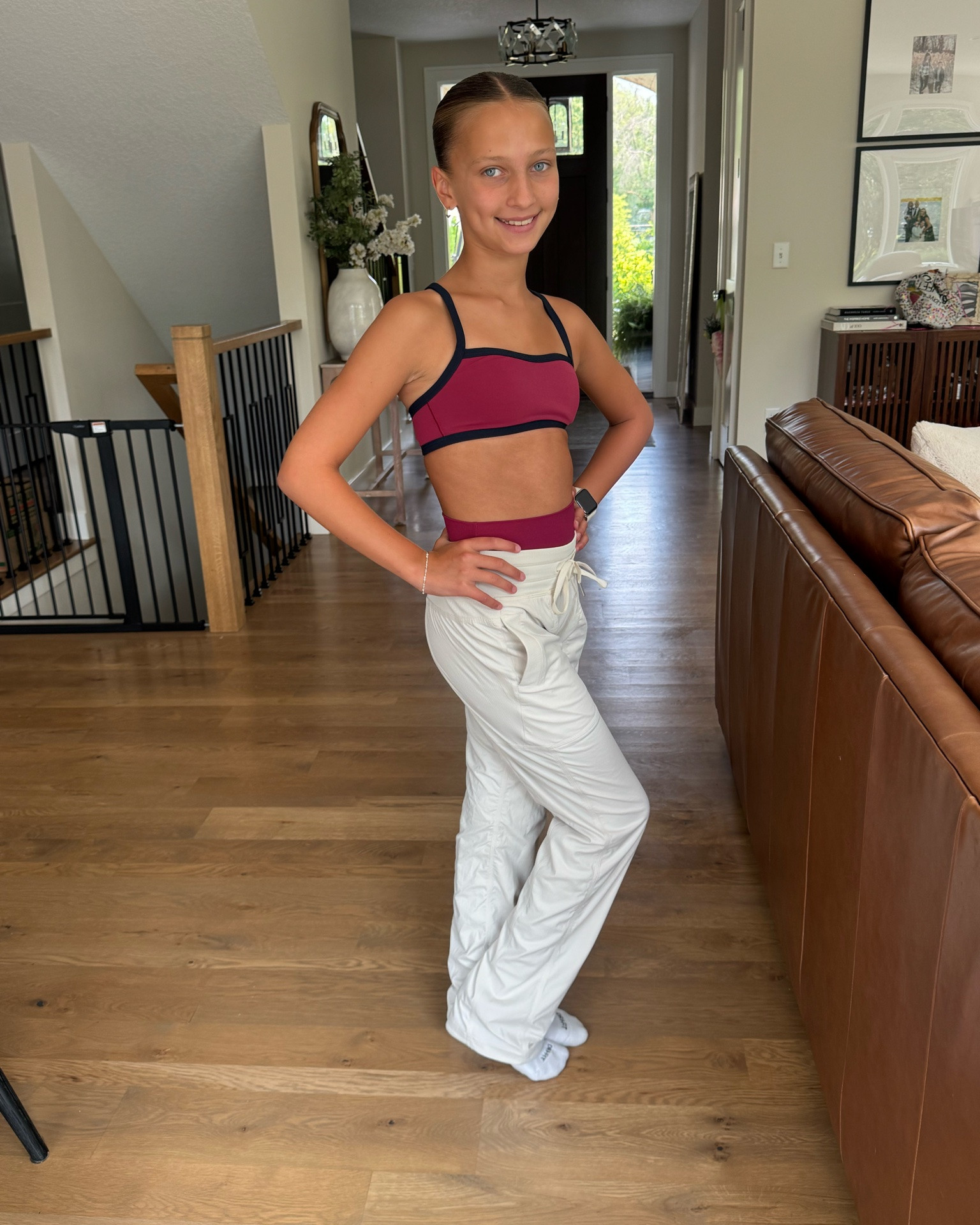 Cutest dance fit from Lululemon! Collins is wearing a size 0 in the pants. (Regular length) and a 4 in the booty shorts.  (She could wear a 2). She’s Around a 10/12 for sizing.  Not pictured as the T-shirt she got to wear with these pants over it! It is just the cutest little look.  ￼

#LTKootd #LTKKids #LTKActive
