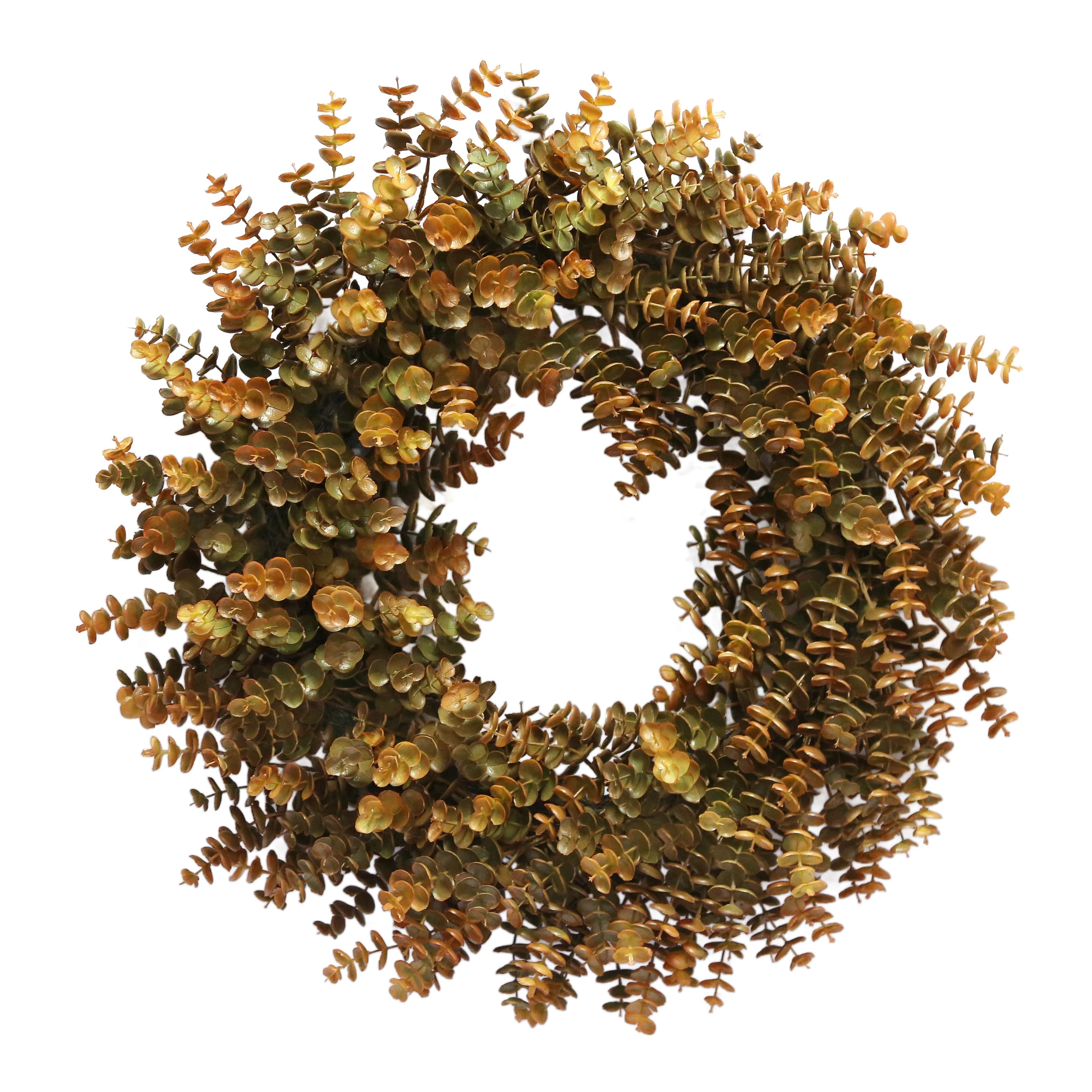 Eucalyptus Wreath, Brown, 24", Fall by Way To Celebrate | Walmart (US)