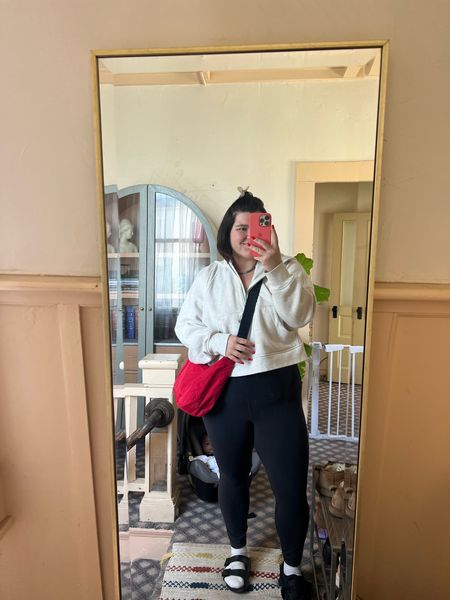 This lululemon outfit with my red BAGGU on repeat. Size xl/xxl scuba, size 10 leggings in 23” length  

#LTKfitness #LTKmidsize #LTKActive