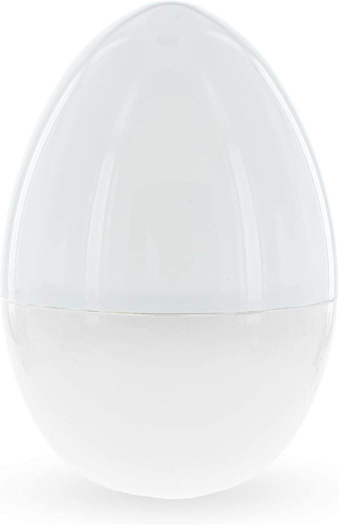 BestPysanky Giant Two-Tone White Plastic Easter Egg 12 Inches | Amazon (US)