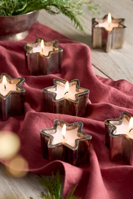 Santal + Rose Star Votive Candles, Set of 6 | Anthropologie (US)