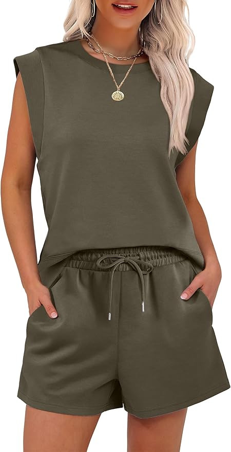 ANRABESS Two Piece Sets for Women 2025 Summer Short Lounge Set Casual Beach Vacation Outfits Spri... | Amazon (US)