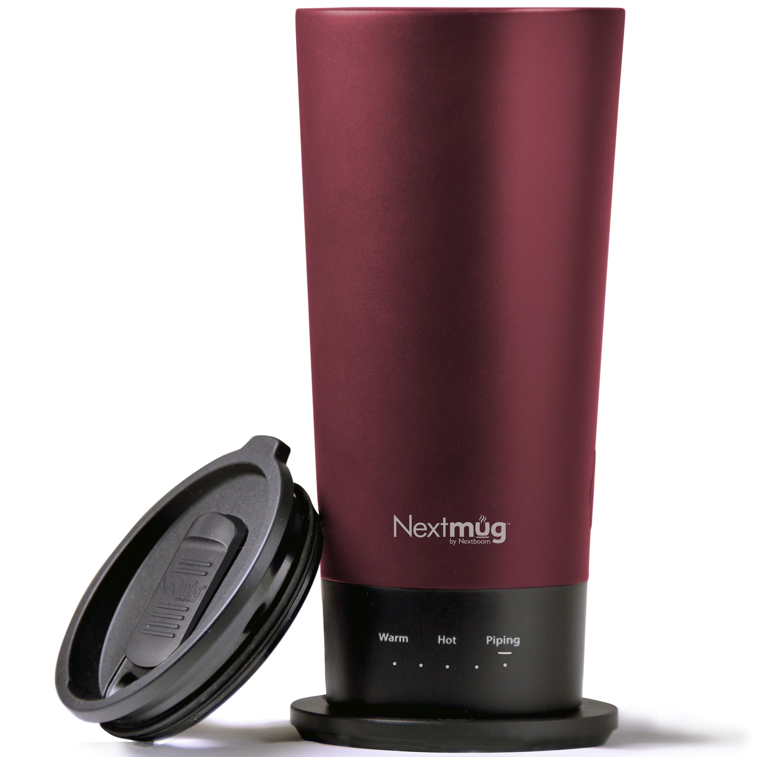 Amazon.com: Nextmug Go - Temperature-Controlled, Self-Heating Travel Mug (Burgundy - 16 oz.): Hom... | Amazon (US)