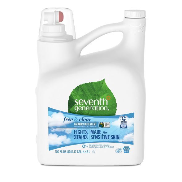 Seventh Generation Free & Clear Natural Liquid Laundry Detergent - 150oz | Target