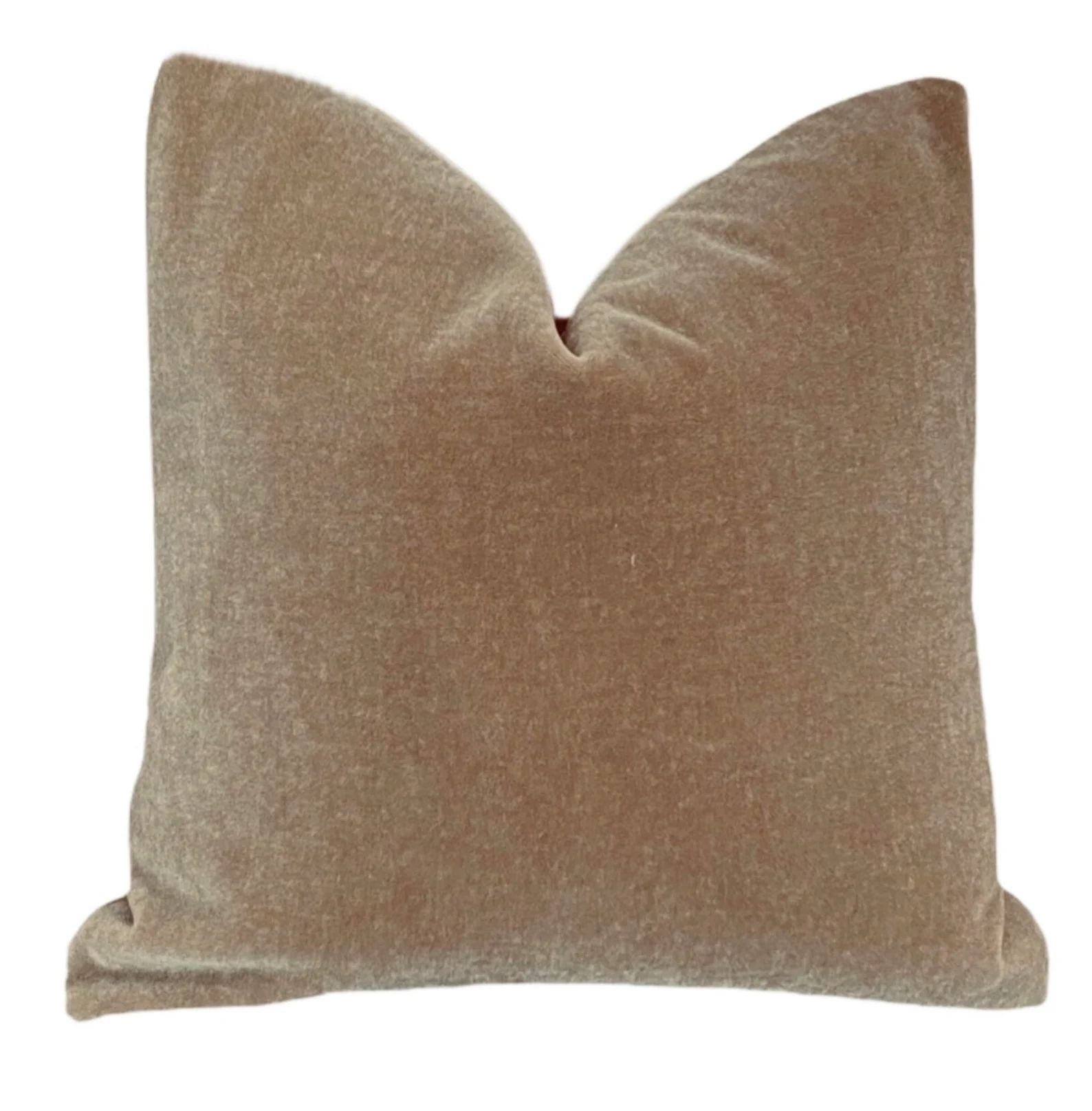Tan Camel Mohair Pillow Cover, Tan Velvet Pillow Cover, Mohair , Genuine Mohair Pillow Cover, Two... | Etsy (US)