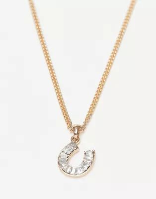 Topshop horseshoe necklace in gold | ASOS (Global)