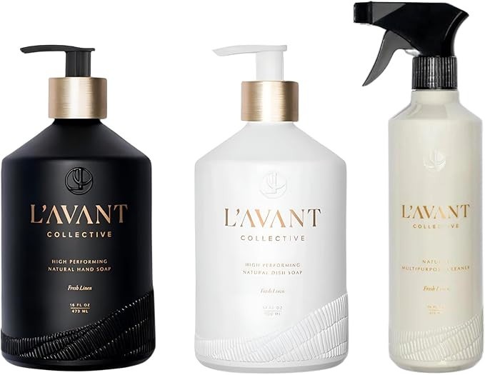 L'AVANT Collective Hand Soap, Dish Soap & Multipurpose Surface Cleaner Bundle Fresh Linen | High ... | Amazon (US)