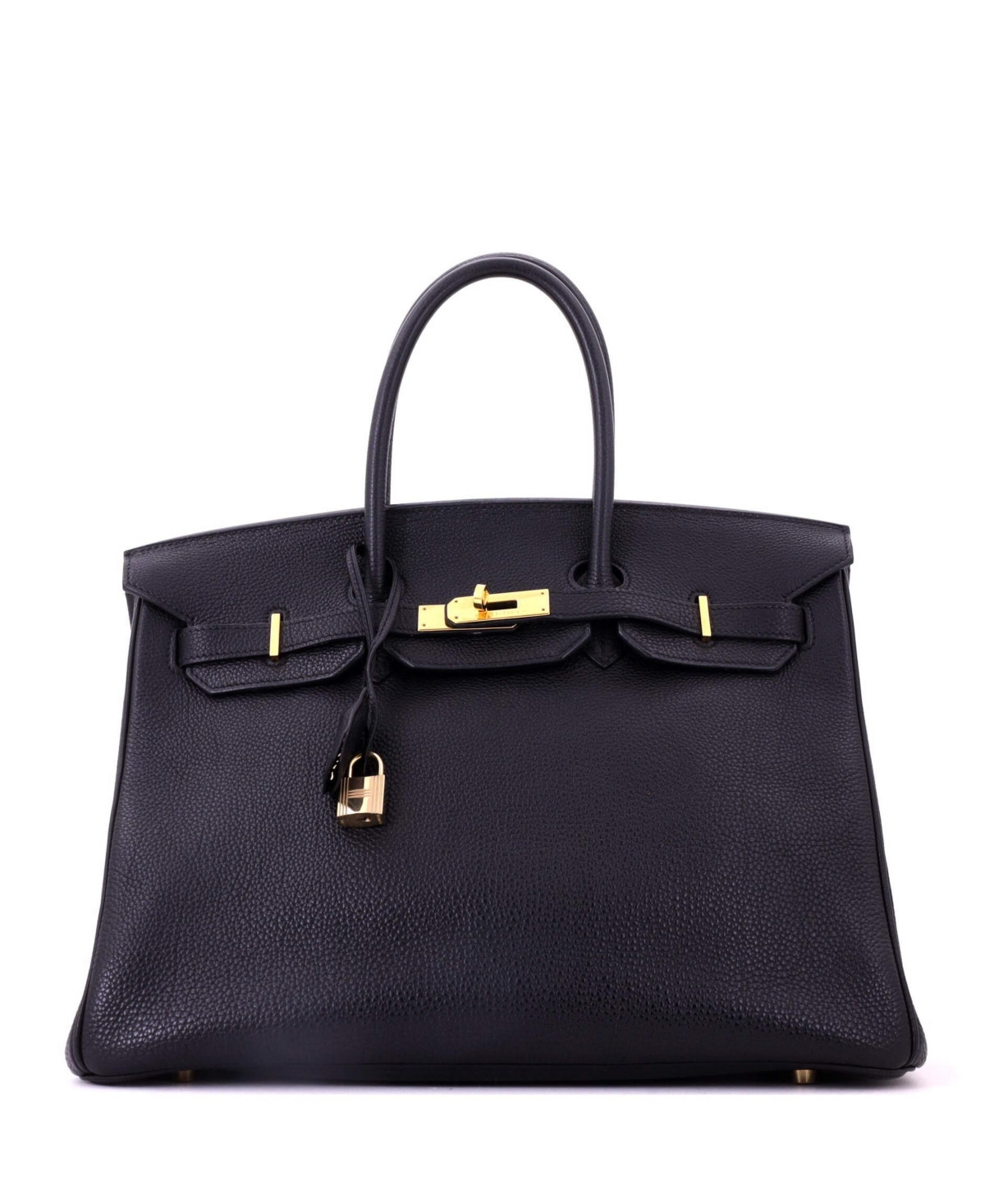 Pre-Owned HERMES Birkin 35 Handbag Black Togo with Gold Hardware - Black | Macy's