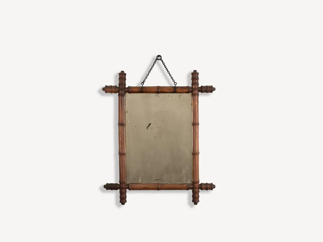 Vintage Bamboo Style Mirror - Vintage French Wooden Mirror | Etsy (US)