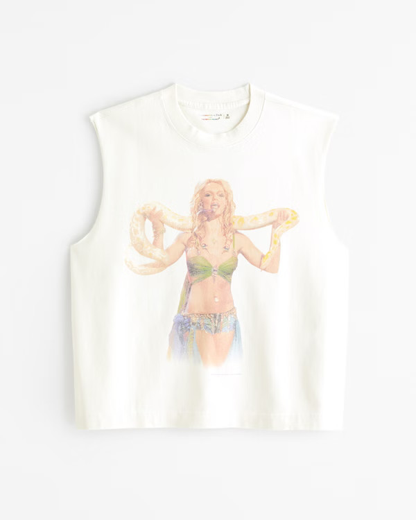 Women's Pride Premium Heavyweight Cropped Britney Spears Graphic Tank | Women's New Arrivals | Ab... | Abercrombie & Fitch (US)