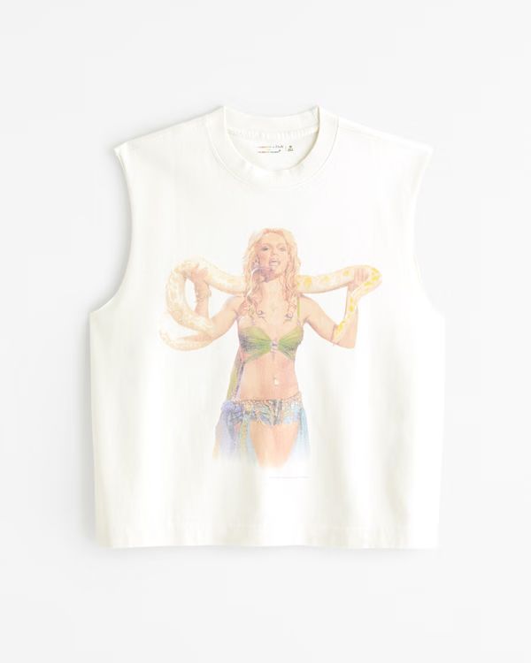 Gender Inclusive Pride Premium Heavyweight Cropped Britney Spears Graphic Tank | Gender Inclusive... | Abercrombie & Fitch (US)