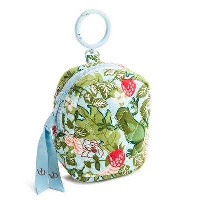 Vera Bradley Women's Outlet Cotton Large Essential Earbud Bag Charm Frogberry Garden Blue | Target