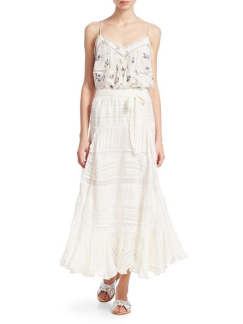 Zimmermann - Whitewave Veil Silk Midi Skirt | Saks Fifth Avenue