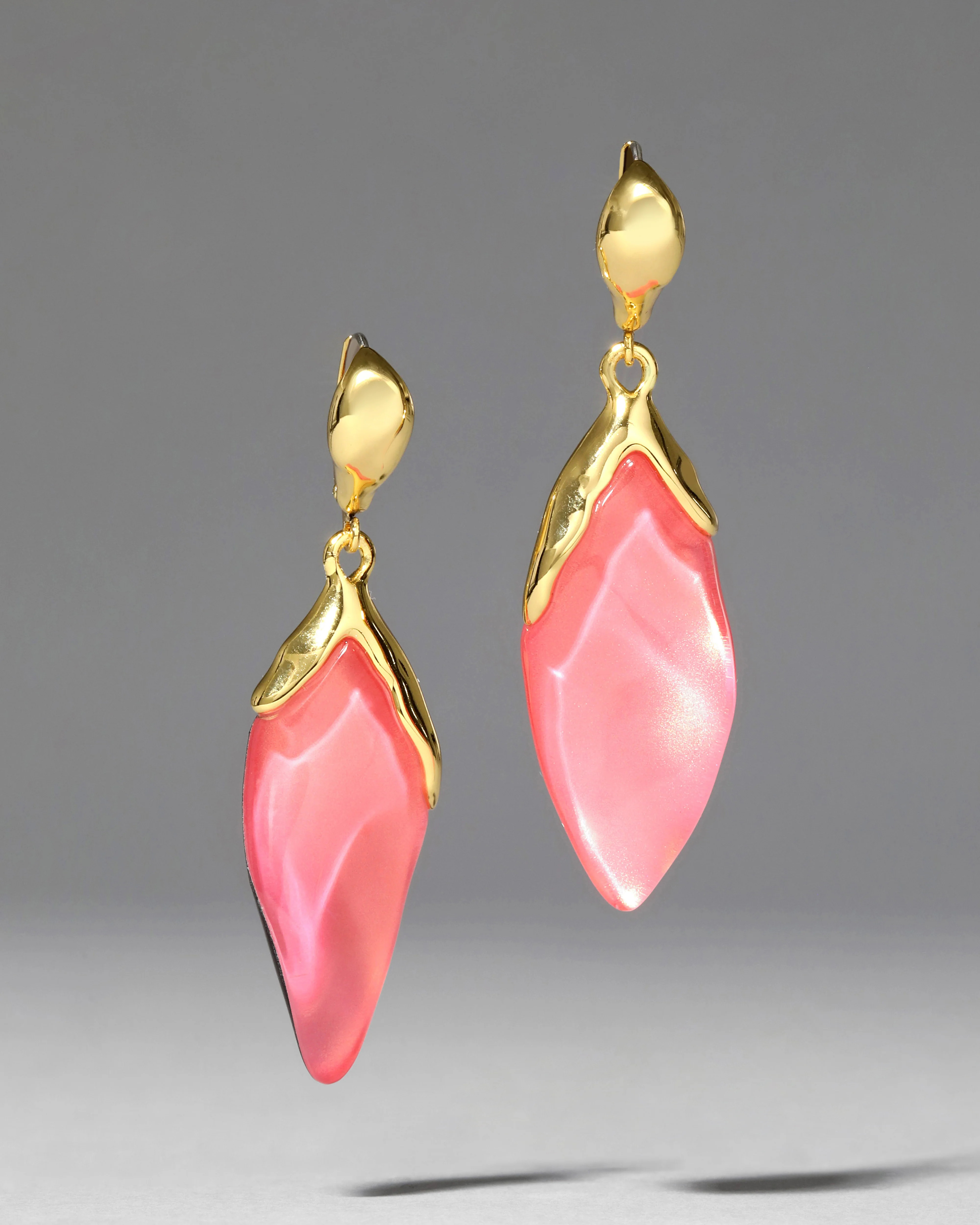 Luminous Lucite Petal Leverback Earring- Sweet Melon | Alexis Bittar