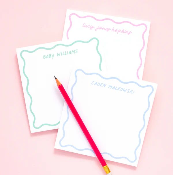 Oh Baby! Personalized Wavy Notepad | Joy Creative Shop