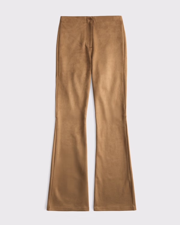 Curve Love High Rise Slim Boot Vegan Suede Pant | Abercrombie & Fitch (US)