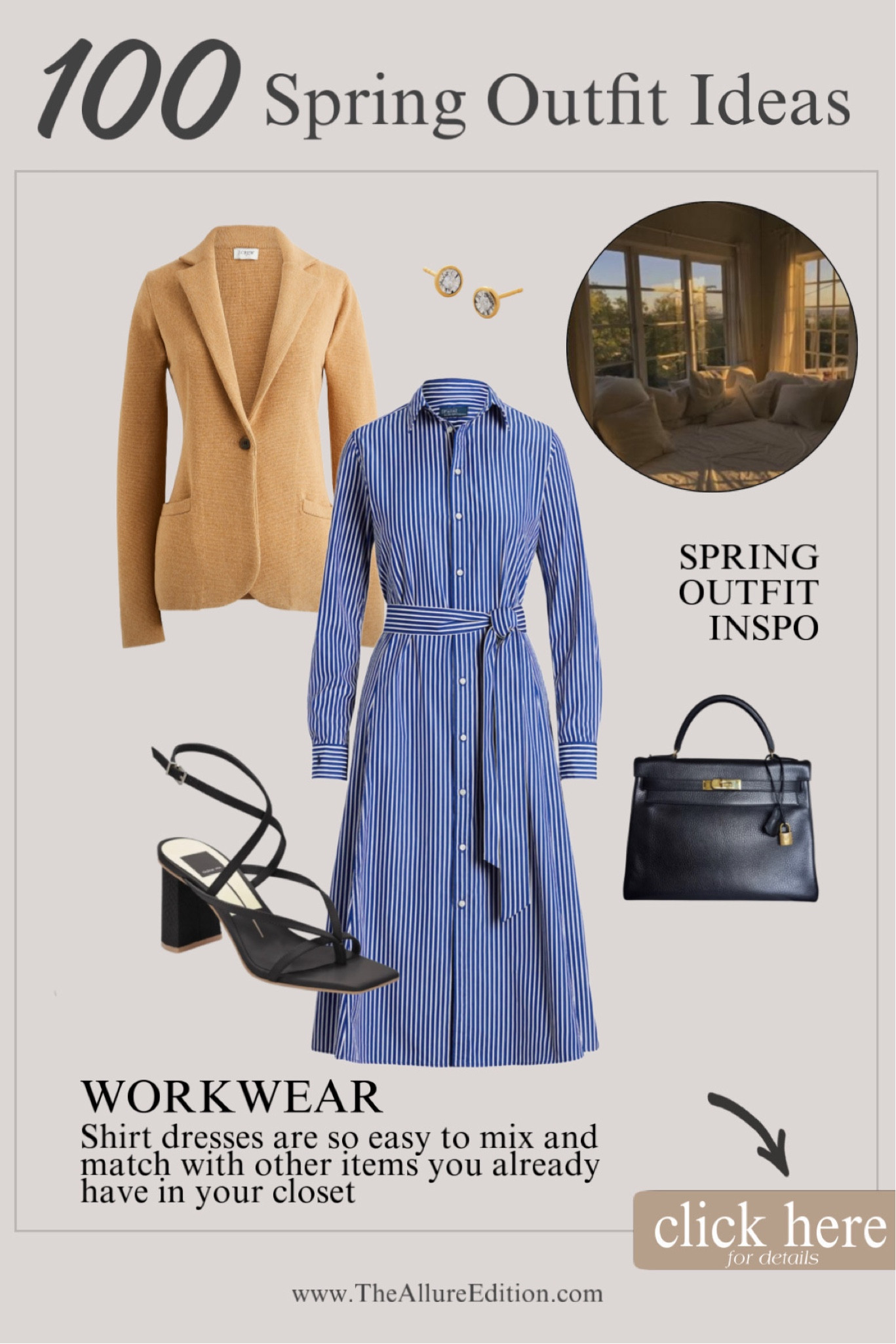 Spring Outfit idea
Spring dress, shirt dress
Cotton dress
Camel sweater blazer
Black heel sandal
Spring fashion 
Summer fashion 

#LTKFind #LTKSeasonal #LTKstyletip