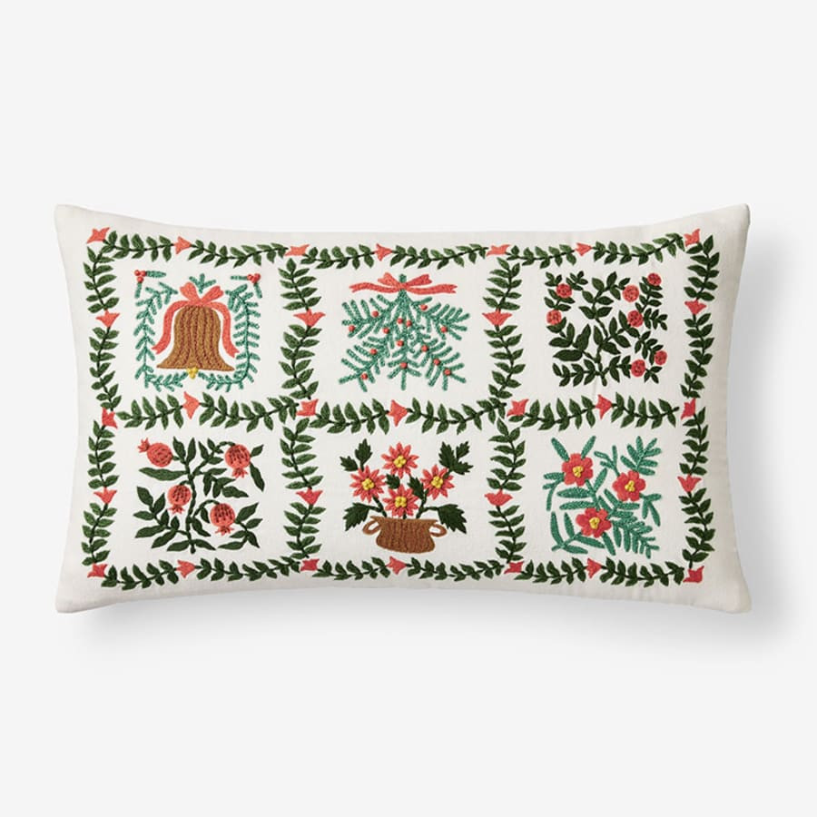 Christmastide Decorative Lumbar Pillow Cover - Green | The Company Store
