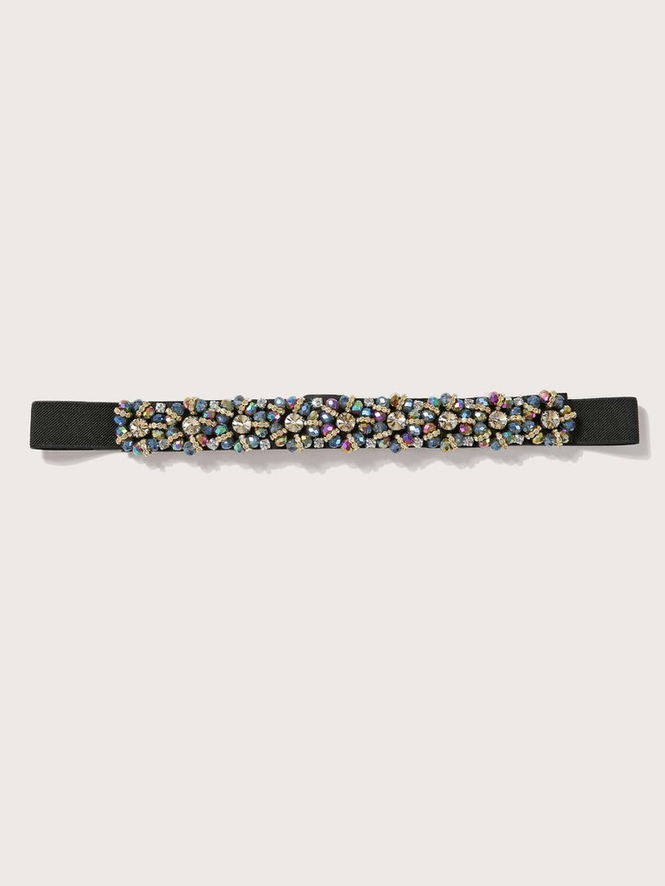Rhinestone & Bead Decor Belt | SHEIN