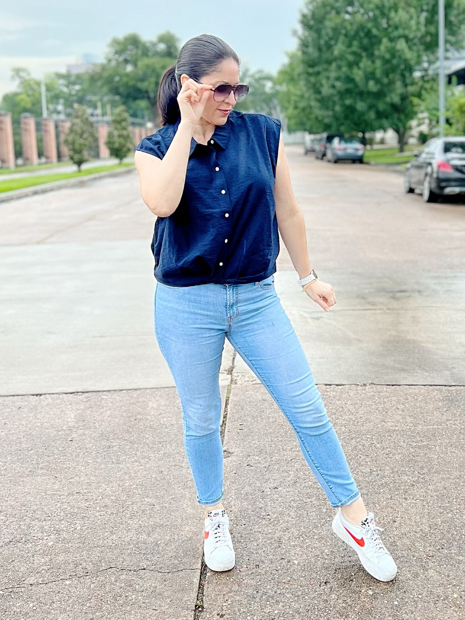 My back to school look mom look! My outfit is on sale and the cute light & breathable top is available in 2 colors! Shop them here!

#LTKstyletip #LTKBacktoSchool #LTKunder50