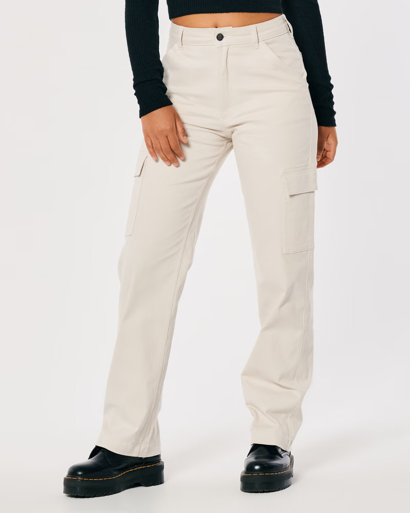 Women's Ultra High-Rise Cargo Dad Pants | Women's Bottoms | HollisterCo.com | Hollister (US)