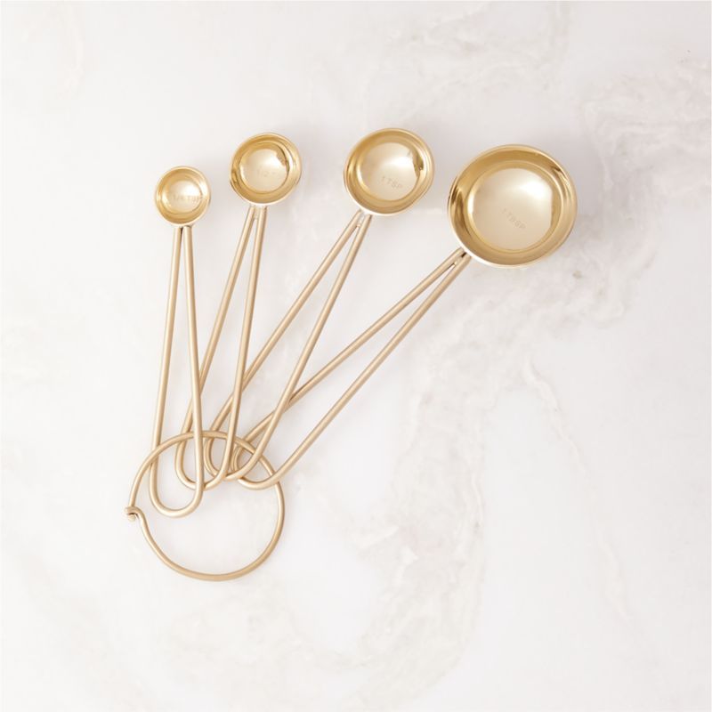 Dose Modern Champagne Gold Measuring Spoons + Reviews | CB2 | CB2