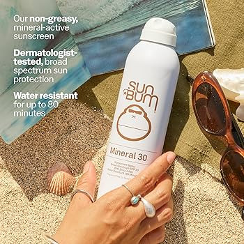Sun Bum Mineral SPF 30 Sunscreen Body Spray - NEW FORMULA Water-Resistant Broad Spectrum Moisturi... | Amazon (US)