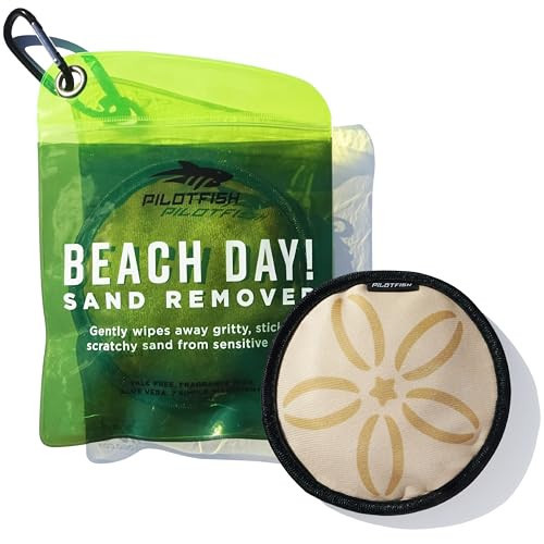 Pilotfish Beach Essentials Sand Remover Bag, Gentle Skin-Friendly Formula with 7 Natural Ingredients, Free of Talc and Fragrance, Sand Removal Beach Accessories, Must Haves, Gifts for Women | Amazon (US)