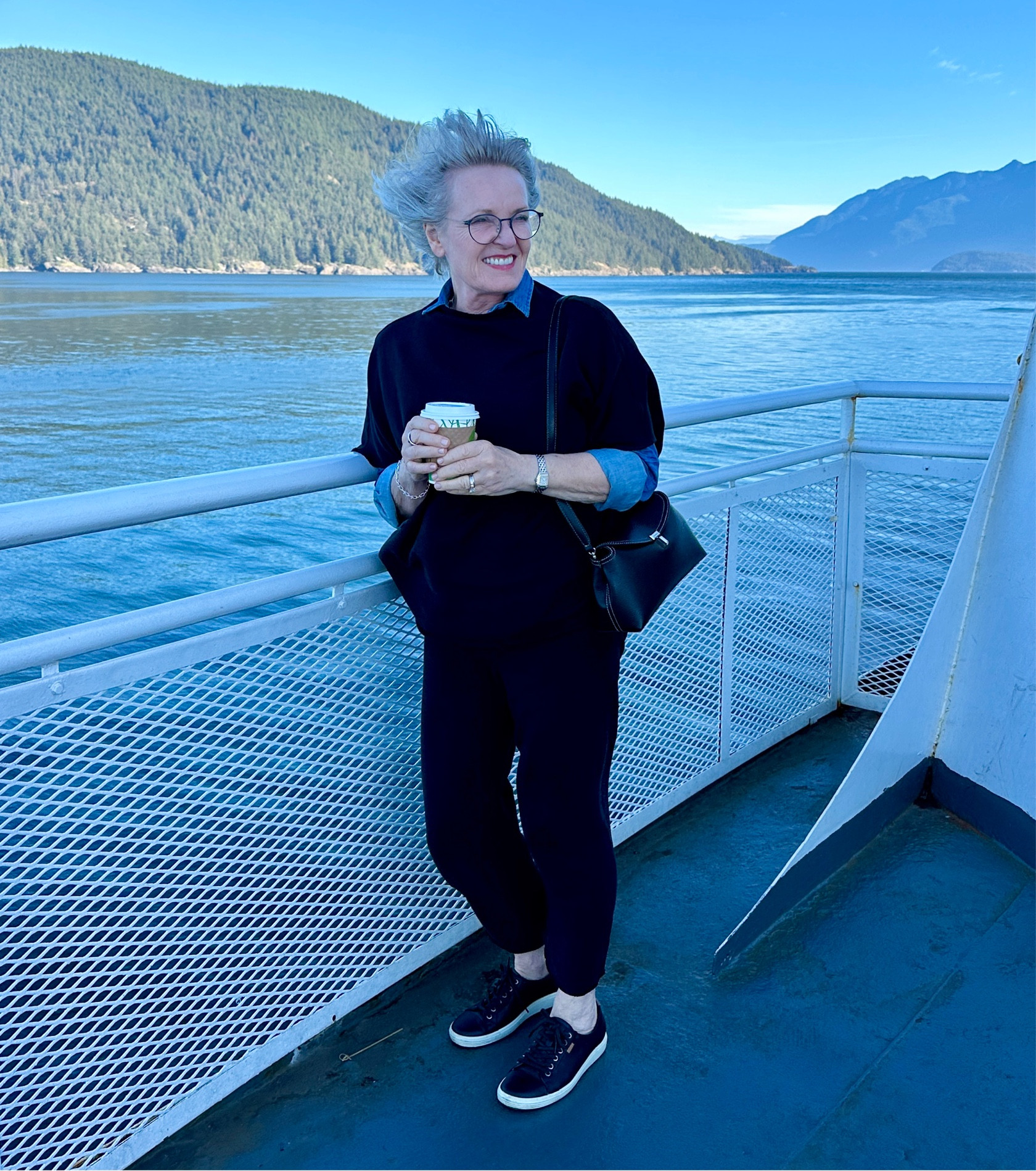 Malibu Triple Fleece travel set in British Navy size S
Eileen denim shirt size S


#LTKOver50 #over50style #traveloutfit 

#LTKOver40 #LTKTravel #LTKStyleTip