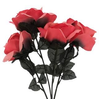 Coral & Black Velvet Rose Bush by Ashland® | Michaels Stores