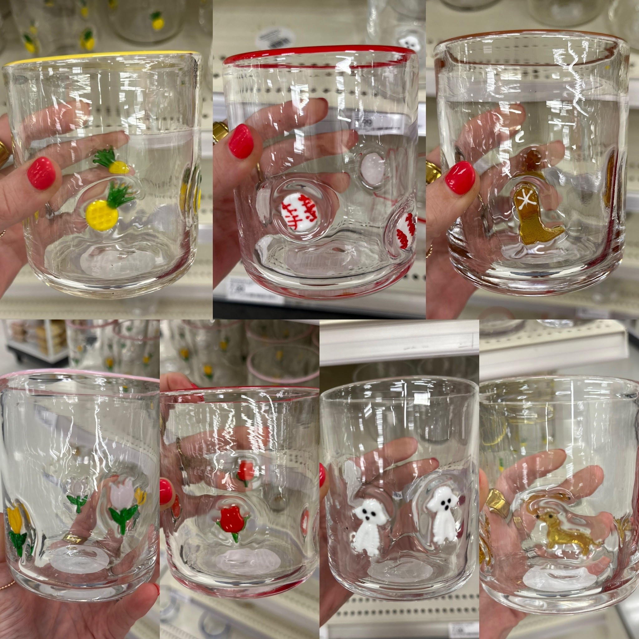 New summer glasses from Target! Love the baseballs! 