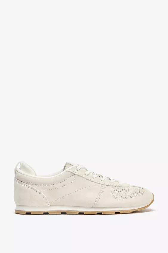 SPLIT SUEDE RUNNING TRAINERS | Zara UK