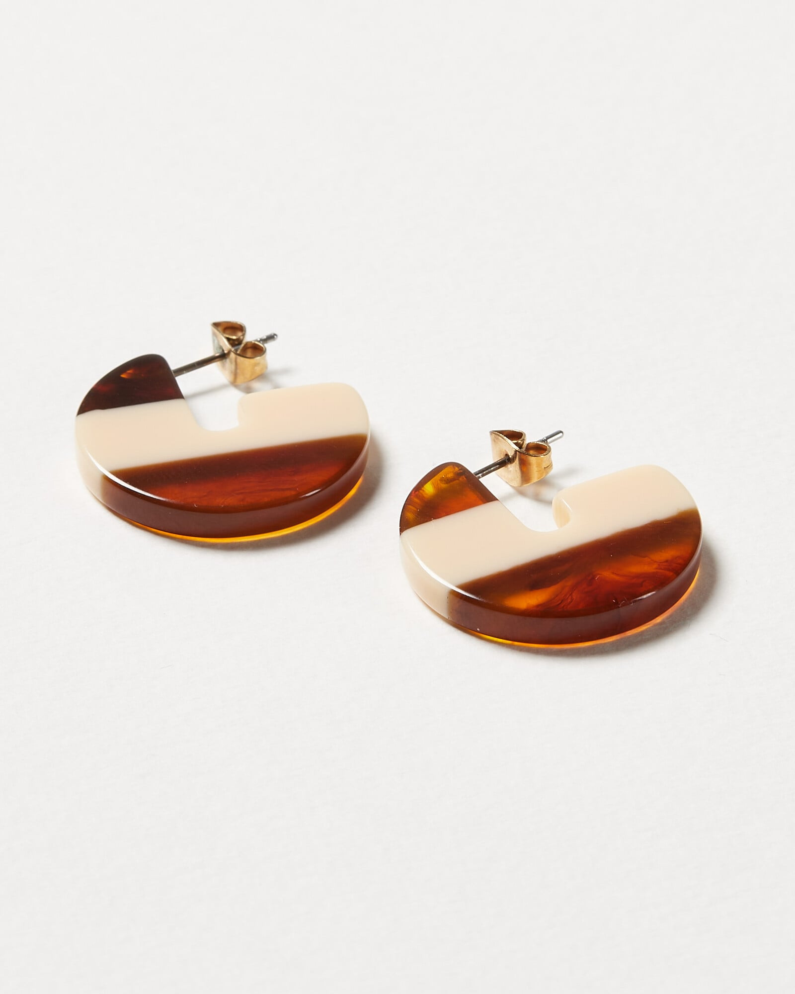Carter Striped Resin Hoop Earrings | Oliver Bonas | Oliver Bonas (Global)