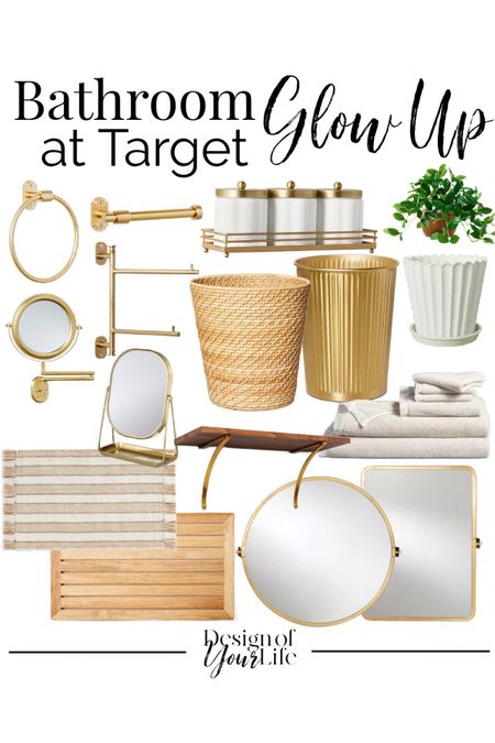Simple touches to glow up and refresh your bathroom in the new Target Spring home decor lines for Studio McGee and Hearth and Hand! Loving the brass (and black) cabinet pulls, towel bars, mirrors, etc with the natural textures and wood tones! It’s a vibe for sure  

#LTKsalealert #LTKhome #LTKfindsunder100